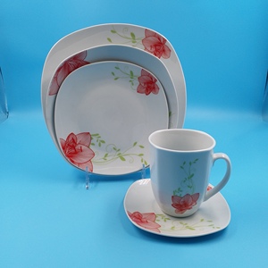 Marca personalizada cerámica <span class=keywords><strong>vajilla</strong></span> <span class=keywords><strong>de</strong></span> <span class=keywords><strong>porcelana</strong></span> cuadrado 20/30 piezas vajillas - Product Image 2