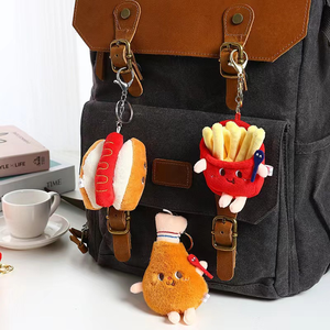 Llavero de Peluche Suave 3D con Diseño de Hamburguesa, Ecológico, Duradero, Moderno, Promocional, Personalizado, Accesorio de Comida, Colgante, Venta al por Mayor - Product Image 4