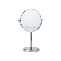 Miroir de courtoisie à base de marbre de luxe Miroir grossissant personnalisé Miroir de table double face pour l'habillage