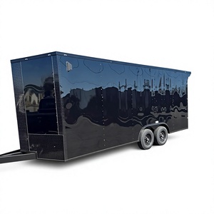 รถเทรลเลอร์บรรทุกสินค้าสีดำสำหรับงานหนัก7x12ขนาดที่แตกต่างกัน - Product Image 1