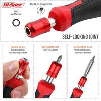 Porte-embout de tournevis magnétique à dégagement rapide de 1/4 pouces à tige hexagonale personnalisable OEM poignée en plastique finition chromée pour le bricolage