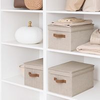 Panier de rangement en tissu pliable moderne à double pliage avec fenêtre, armoire multifonction pour vêtements, pour salon, garage