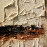 Tableau mural abstrait texturé sur toile, fond blanc, 120x90cm, avec bandes de charbon de bois rouille, pour décoration de salon, prêt à accrocher