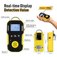 Monitor de Gas Portátil Personal Bosean con Alarma de Sonido, Luz y Vibración, Alerta de Batería Baja, Umbral de Alarma Ajustable, CH4, CO, H2S, O2