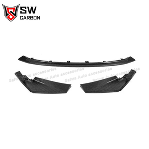 Lèvre avant en Fiber de carbone sèche SW pour BMW G80 M3 G82 G8X M4 Compétition Pare-chocs avant Splitter Spoiler inférieur Kit de carrosserie <span class=keywords><strong>2020</strong></span> + - Product Image 4