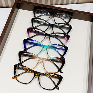 High-End Single Vision <strong>Reading</strong> <strong>Glasses</strong> for Women Blue Tortoiseshell Anti-Blue Light Cat Eye Design Fashionable Internet - Product Image 1