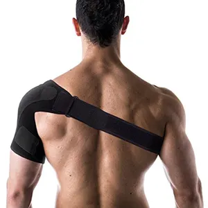 Support Black Sports Wrap Protector de neopreno Single Shoulder Brace Sport Shoulder Protector