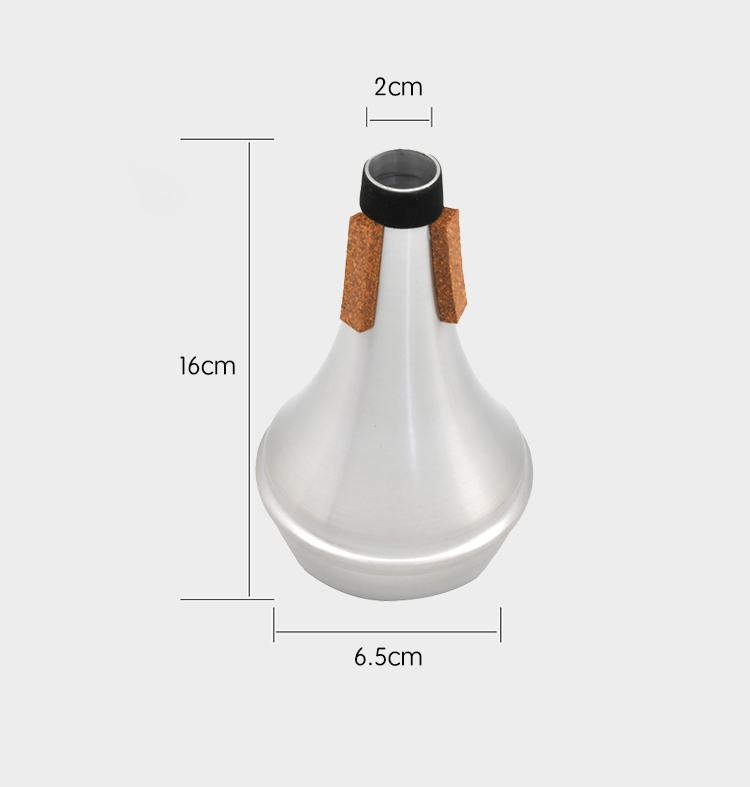 Wholesale Aluminium Alloy Trumpet Mute Wind Instruments Silence Accessories Silver Trumpet Mute