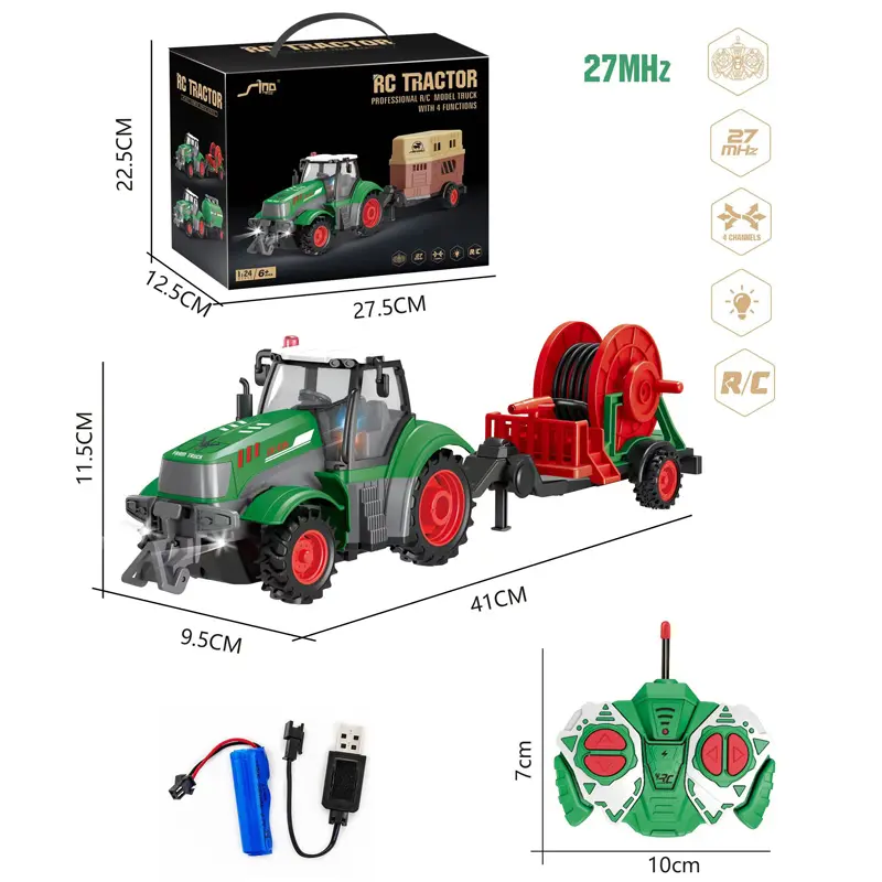 Mainan Pertanian Truk Traktor Kereta Gandeng Kendaraan Tipping Dumper Truk Kendaraan Teknik Loader Mainan Anak-anak Hadiah Paskah Yang Bagus