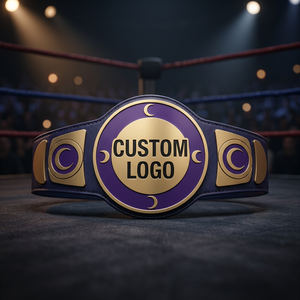 Cinturón de Campeonato Personalizado Dorado, Título Mundial de Peso Pesado, Lucha Libre, MMA, Boxeo, Placa de Metal con Premio, Cuero Genuino - Product Image 1