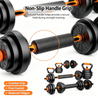 Ensemble d'haltères réglables 10 20 30 40 kg, kettlebell, barre d'haltères, équipement de fitness multifonctionnel pour la maison