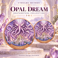 Pièce de monnaie en cuivre pur 999 de 1 et 5 oz, Série Cthulhu, couleur haute définition, style rêveur, impression UV, édition collector 3D de qualité supérieure