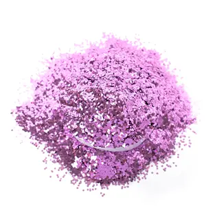 Poudre de paillettes hexagonales pour animaux de compagnie 2023 Hotsale en vrac rose violet rouge pour la décoration de Noël