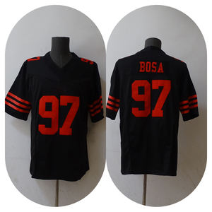 All'ingrosso da uomo 85 George Kittle 97 Nick Bosa San Francisco maglia da calcio di qualità ricamo cucito uniforme da Football americano - Product Image 6