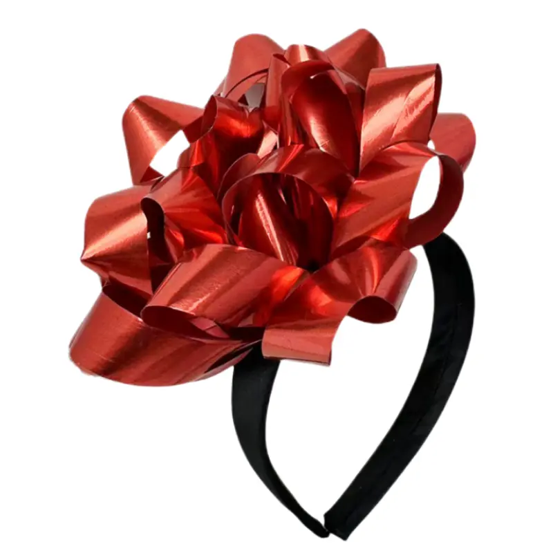 Bando regang merah personalisasi, aksesori rambut dekorasi kencan harian untuk anak perempuan dan dewasa