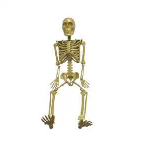 Шарнирно-сочлененные украшения на открытом воздухе большой пластиковый Хэллоуин человеческий скелет в натуральную величину