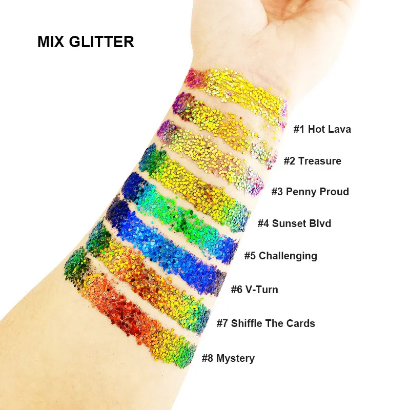 Wholesale Chameleon flakes Eyeshadow Glitter 24 Colors glitter powder Private Label chameleon glitter make up