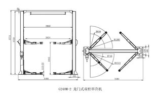 Shinly Heavy Duty 4 5 tấn giá rẻ tự động 2 bài <span class=keywords><strong>hoist</strong></span> hai bài xe nâng thủy lực Lift - Product Image 3