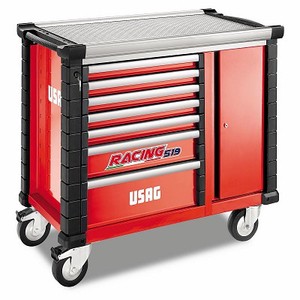 Usag Tool Cabinet 519 Rbo7 3v 250 Kg Capacity With Wheels Padlockable <b>Storage</b> For <b>Workshop</b> Use - Product Image 1