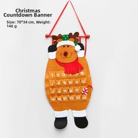 Filz-Adventskalender zum Aufhängen, Weihnachtsdekorationen, Weihnachtsmann, Schneemann, Rentier, Feiertagsbedarf, Großhandel, individuell gestaltbar, Geschenk
