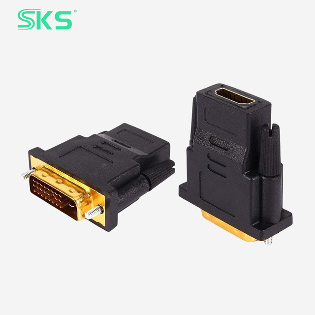 Molded HDMI Female to DVI D 24 +1 Male Adapter for PC Monitor Projector