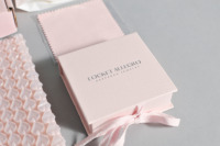 Nouvel ensemble d'emballage de bijoux rose WangFu : boîte à tiroir, pochette en tissu suédé, sac cadeau, boîte d'expédition à bulles – Étanche et personnalisable