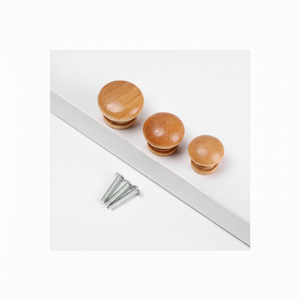 Tiradores redondos de madera Natural para cajón de armario, perillas para cajón, manija de muebles, Hardware con venta - Product Image 1