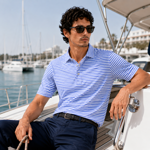 Polo de Punto Personalizado para Hombre, Manga Corta, Color Sólido, Transpirable, Absorbe la Humedad, Uso Casual, Corte Regular, Tela de Nailon y Elastano - Product Image 1