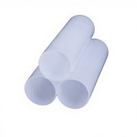 Tube diffuseur rond en polycarbonate de haute qualité pour PC, couvercle de lumière LED, tube en plastique blanc laiteux givré, personnalisable