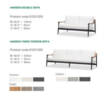 Ensemble de canapés d'extérieur modernes en aluminium Express Garden pour 6 personnes, écologiques, résistants à la rouille, imperméables, avec coussins en mousse haute densité pour hôtel