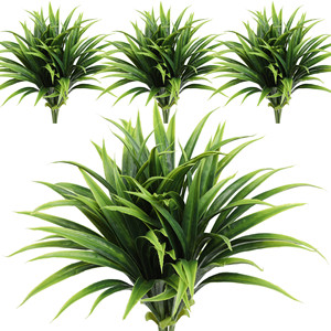 Ramo de Plantas Verdes Artificiales, Flores de Seda Suave de Plástico PU, Decoración para el Hogar y Exteriores, Resistentes a los Rayos UV, Accesorios para Bodas - Product Image 4