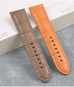 Correa de Reloj de Cuero Genuino Transpirable de Alta Calidad, Repuesto para <span class=keywords><strong>Panera</strong></span> de 22mm y 24mm, Correas de Cocodrilo en Varios Colores - Product Image 4