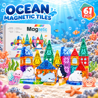Blocs de construction magnétiques, mini tuiles de 3,75 cm, ensemble en boîte métallique, jouets éducatifs de construction magnétiques pour enfants d'âge préscolaire, tout-petits, cadeau pour enfants