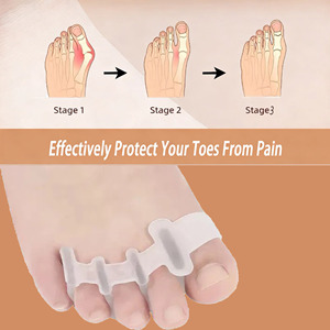 Séparateurs d'orteils en gel pour usage quotidien, 4 séparateurs d'orteils en silicone, <span class=keywords><strong>protection</strong></span> contre les ampoules - Product Image 2