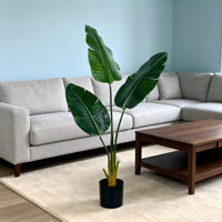 JOLAMIRA Plante Artificielle Banane du Voyageur, Grande, de Luxe Léger, Style Nordique, en PE+Fer, Écologique et Durable, pour Intérieur Salon