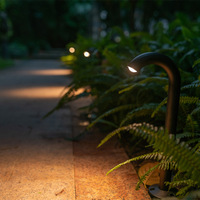 Lampe de jardin en forme de J, alimentation directe usine, DC24V, en aluminium, étanche IP65, pour cour, parc, allée, éclairage paysager, lumière LED pour pelouse
