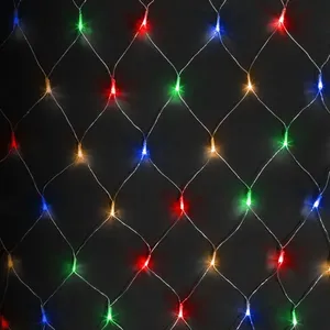 Luci a catena piatte, batteria 3AA, RGBY, 1,5 m x 1,5 m; ideali per decorazioni in feste, illuminazione ambientale e - Product Image 1