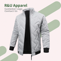 Veste matelassée en duvet pour homme, vente en gros d'usine, OEM, impression de logo, veste personnalisée avec logo, veste d'extérieur pour homme