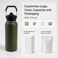 Thermos en acier inoxydable à isolation sous vide avec poignée de transport, capacité 801-900 ml, compatible lave-vaisselle, noir fumé JOW-800 SMB