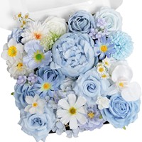 Bunga Sutra Buatan Peony Krisan Bulbosa Daisy Hydrangea Bunga Matahari Dahlia Kit Kepala Bunga DIY