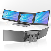 Z80A Portable Triple Extender D'écran D'ordinateur Portable Double 15.6 Pouces 1080P LCD Moniteurs IPS TFT Panneau Type Tri Écran Moniteur pour Ordinateur Portable
