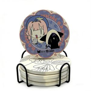 Sous-verres personnalisés en céramique et liège absorbants avec impression de logo sur mesure pour bar, bière, café – Prix abordable - Product Image 3