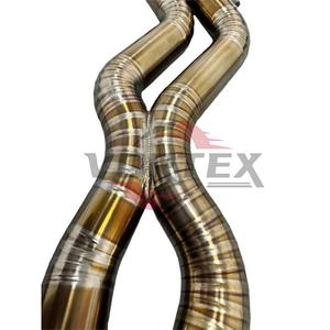 ท่อไอเสีย Vortex Gold Titanium Valvetronic สำหรับ Audi RS6 RS7 C8 4.0T V8 ปี 2016-2025 ชุดท่อแคทแบ็กแบบ Pie-cut สำหรับเพิ่มสมรรถนะในการแข่งขัน - Product Image 5