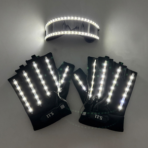 Gants néon lueur LED de haute qualité 6 couleurs au choix mitaines de Performance de danse moderne pour Rave Disco Bar-pour accessoire de noël - Product Image 3