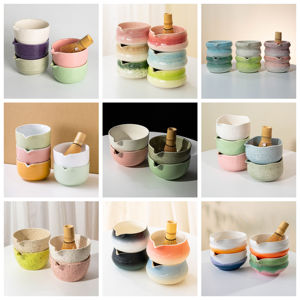 Bộ dụng cụ pha trà Matcha bán buôn, gồm bát Matcha, muỗng, dụng cụ đánh Matcha bằng tre, 2-7 món, Chawan gốm sứ, bộ Matcha Nhật Bản cần thiết, kèm hộp quà tặng - Product Image 2