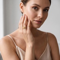 Bague Cœur Bicolore Personnalisée Mylove en Laiton, Bijou Plaqué Or 18K et Platine, Nœud Entrelacé, Vente en Gros pour Mariage