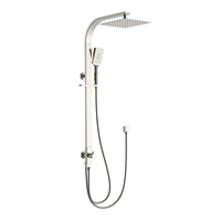 Mélangeur d'eau carré de salle de bain de luxe colonne de douche en filigrane système de douche pluie ensemble de douche de tête à pression murale