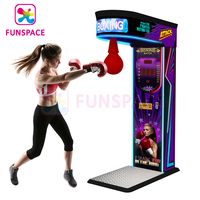 Máquina de Boxeo Recreativa Funspace Street: Juego de Boxeo de Última Generación para Exteriores con Monedas, Máquina de Golpeo Gigante