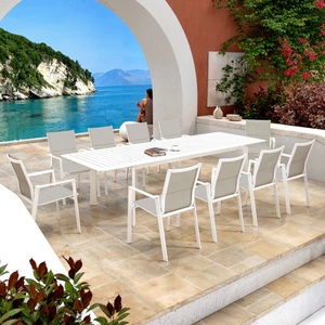 High End Luxury Aluminium Outdoor <b>Garden</b> Furniture Set <b>Tables</b> Stackable Patio Chair Designer Seating Area Outside Yard Terrace G - Product Image 3