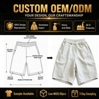 Maßgefertigte 100% Baumwolle Weite Blanko-Sweatshorts für Herren Schwergewichtige Lässige Jogger-Shorts Gestrickte Lose Herren-Langshorts De Hombre